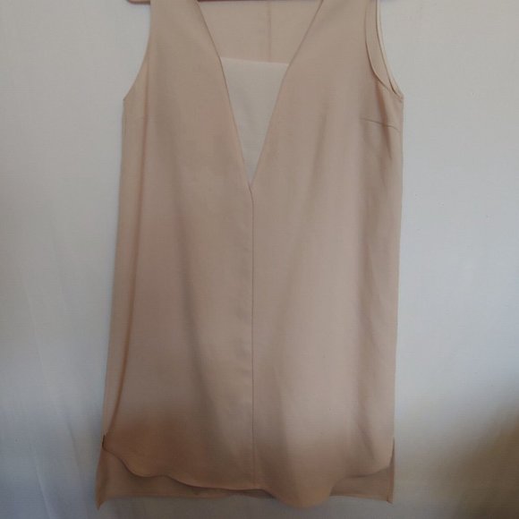 Zara basic lagenlook style tan basic tunic shift dress large large - Picture 2 of 6